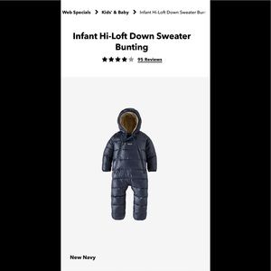 Patagonia Infant Hi-Loft Down Sweater Bunting